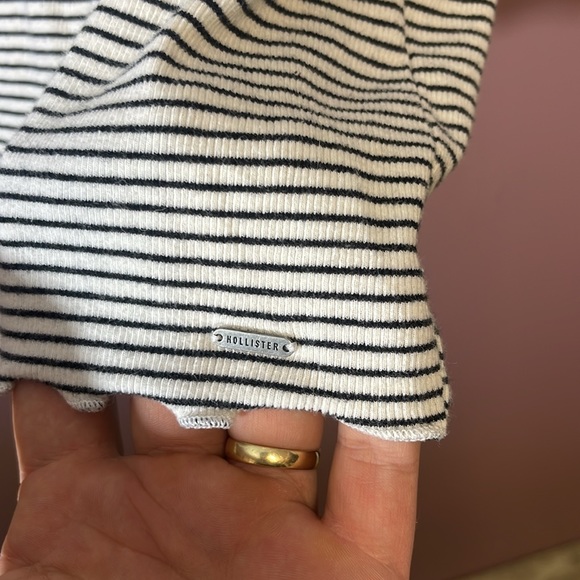 Y2K Hollister Striped Baby Doll T-Shirt - Picture 5 of 5